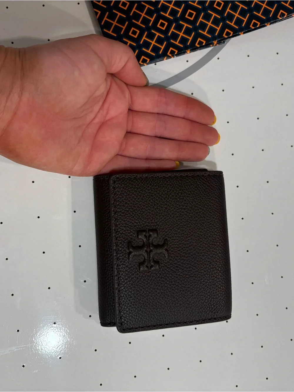 Tory Burch compact pebbled